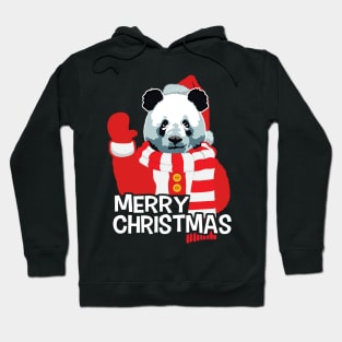 Funny Panda Santa Claus Merry Christmas Hoodie